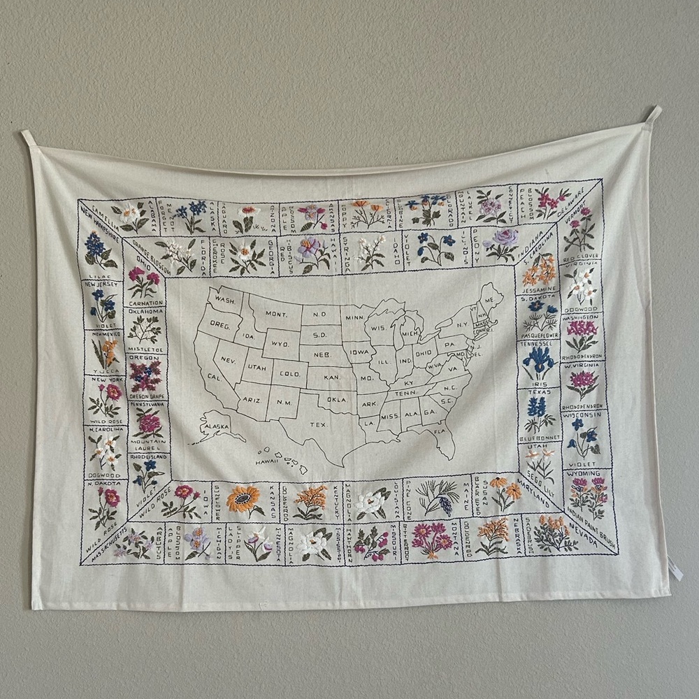 United States Embroidered Flowers
